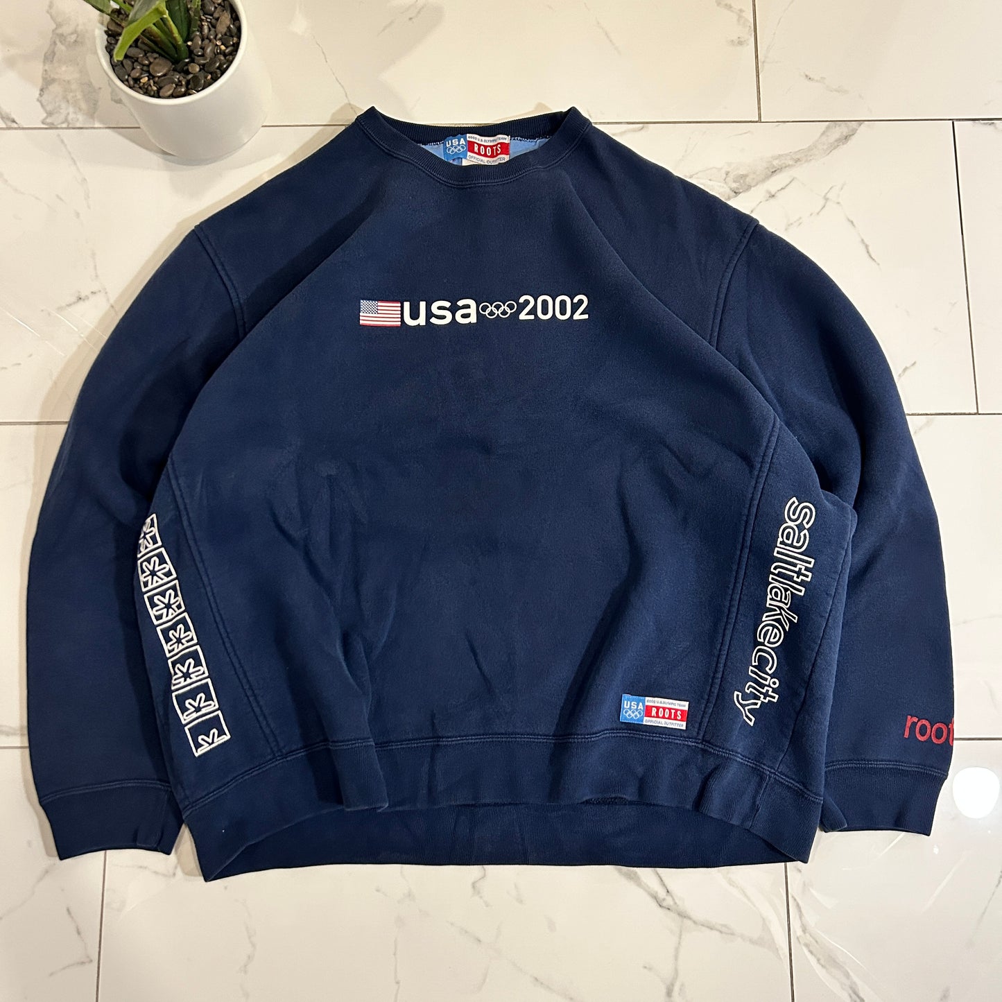 Vintage Roots 2002 USA Olympics Crewneck (2XL)