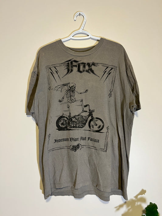 Faded Fox Motorcycle Skull Tee (XL)
