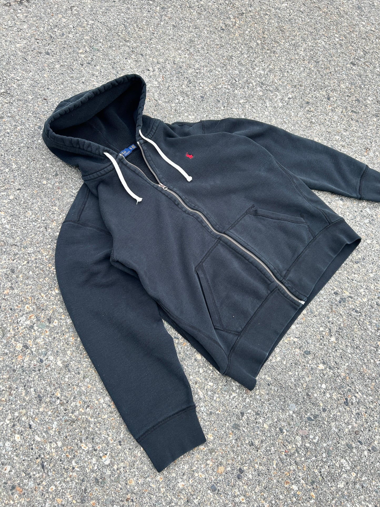 Vintage Polo Waffle Lined Zip Hoodie (XL)