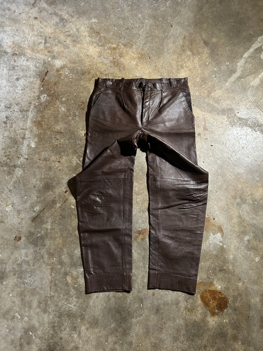 Vintage Rimnicu-Vilcea Leather Pants (36x32)