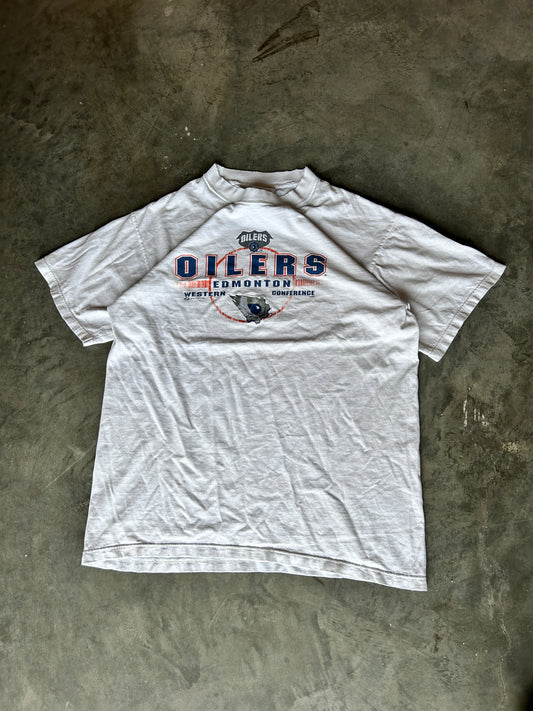 Vintage Edmonton Oilers Gear Logo Tee (L)