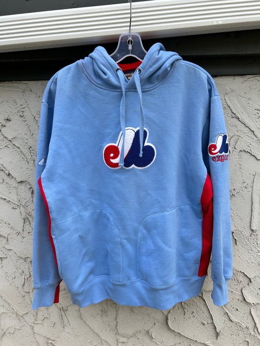 Light Blue Montreal Expos Hoodie (L)