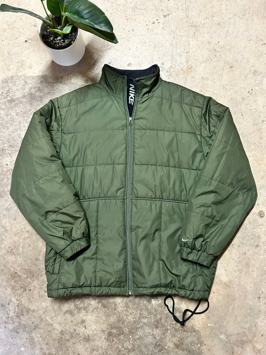 Vintage Green Nike Insulated Cinch Jacket (M)