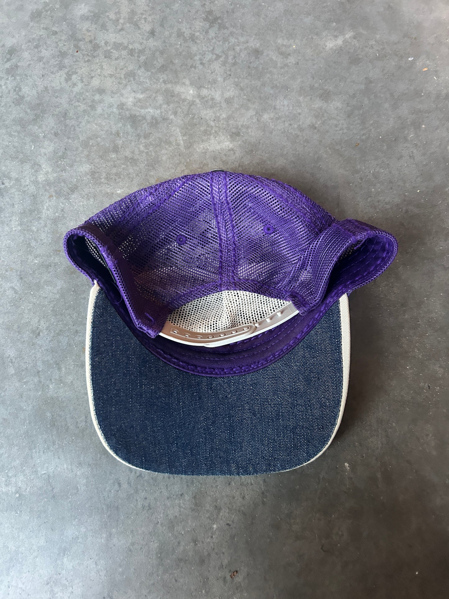 Y2K Ed Hardy Denim Brim Twin Dragon Bejeweled Trucker Hat