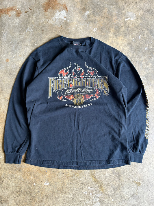 Vintage Harley Davidson Firefighters LS (L)