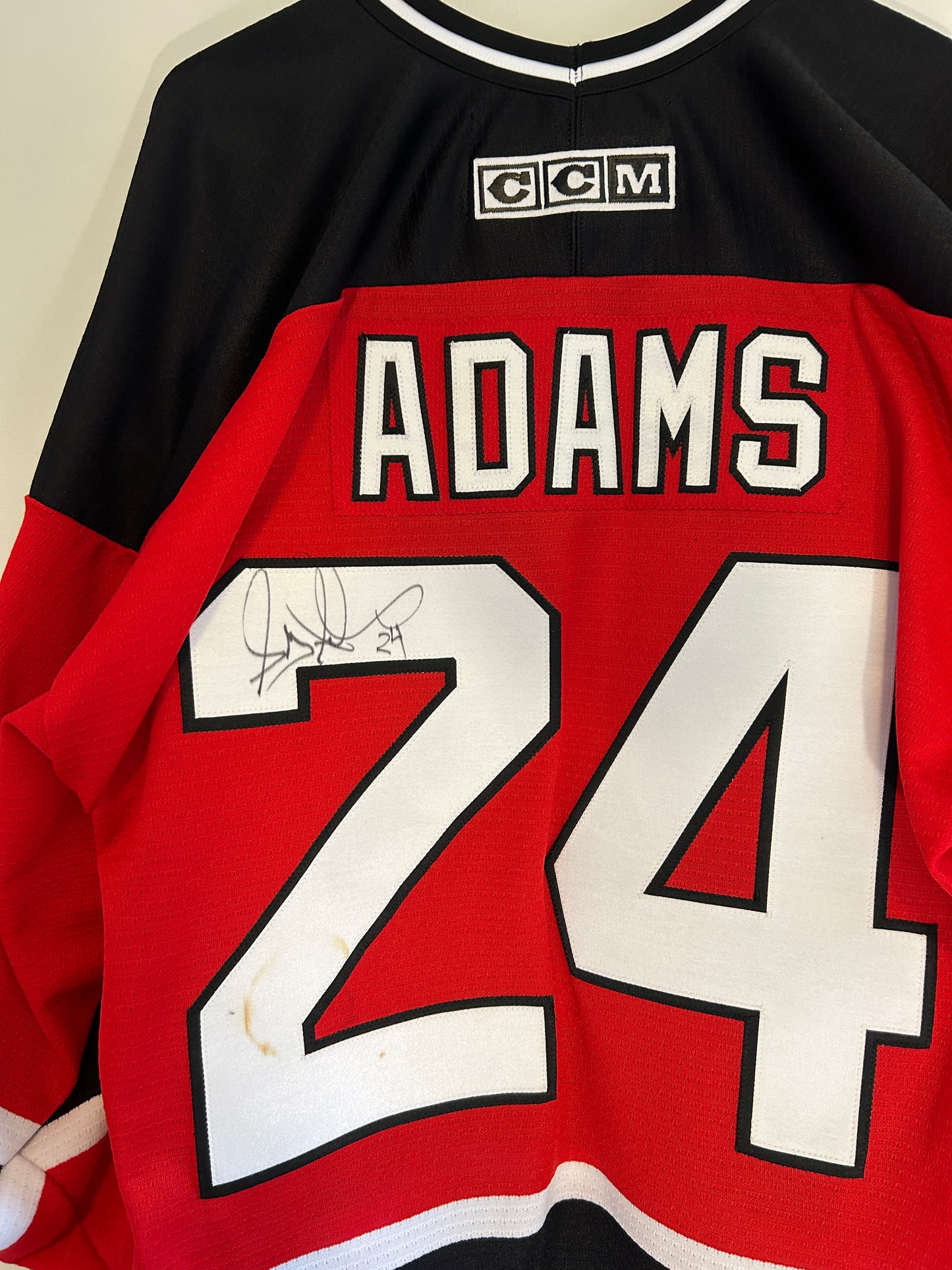 Signed Greg Adams New Jersey Devils Jersey (L)