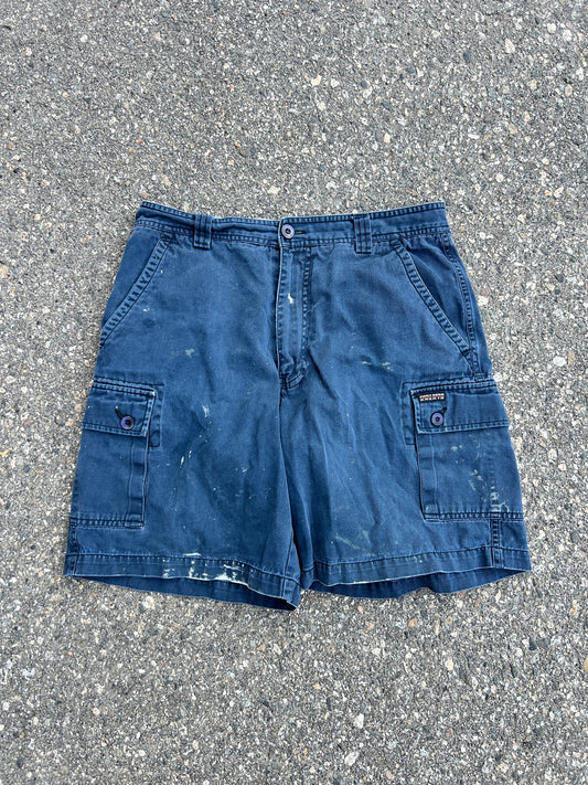 Point Zero Blue Faded Cargo Shorts (32W)