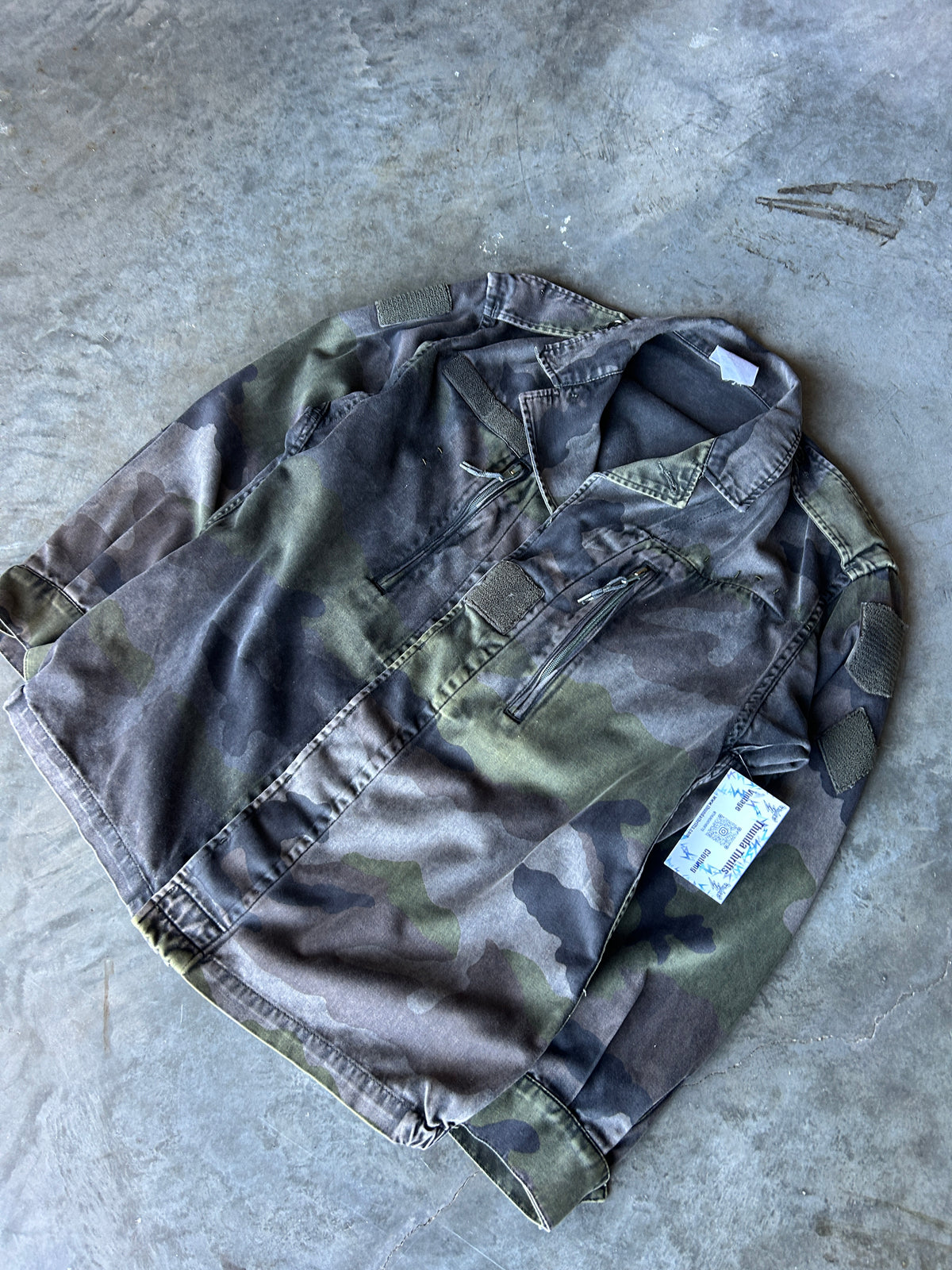 Vintage Dark Camo Military Jacket (M)