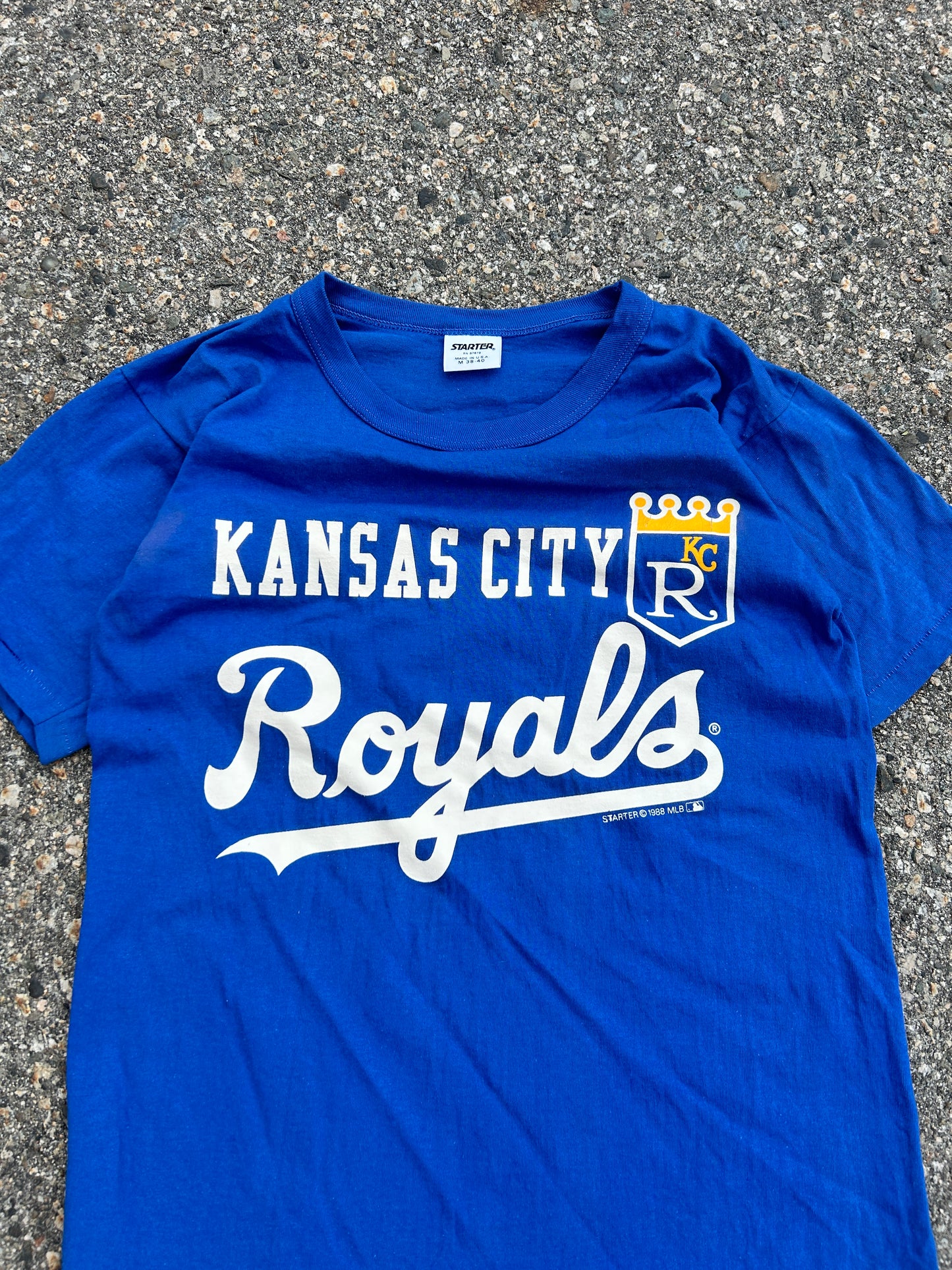 Vintage 1988 Single Stitch KC Royals Starter Tee (M)