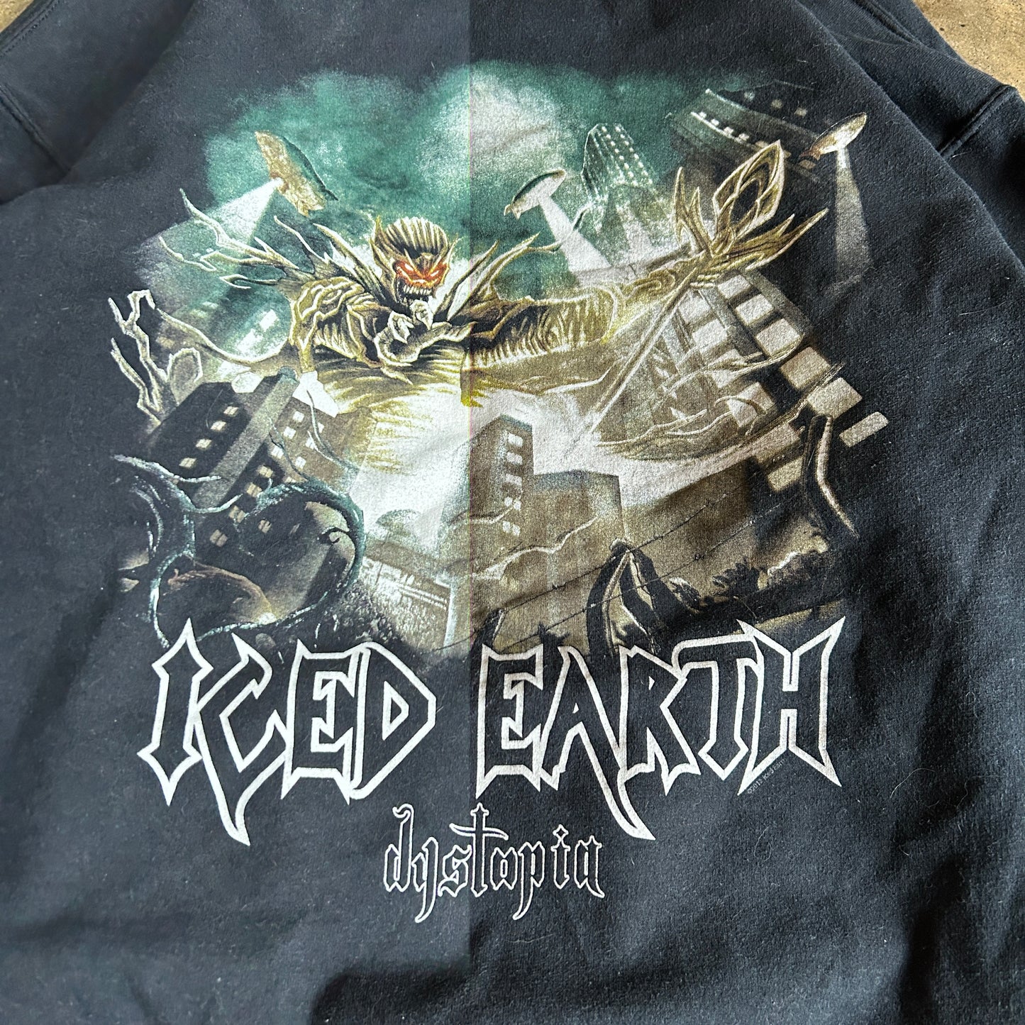 Vintage Iced Earth Dystopia Band Zip Hoodie (L)