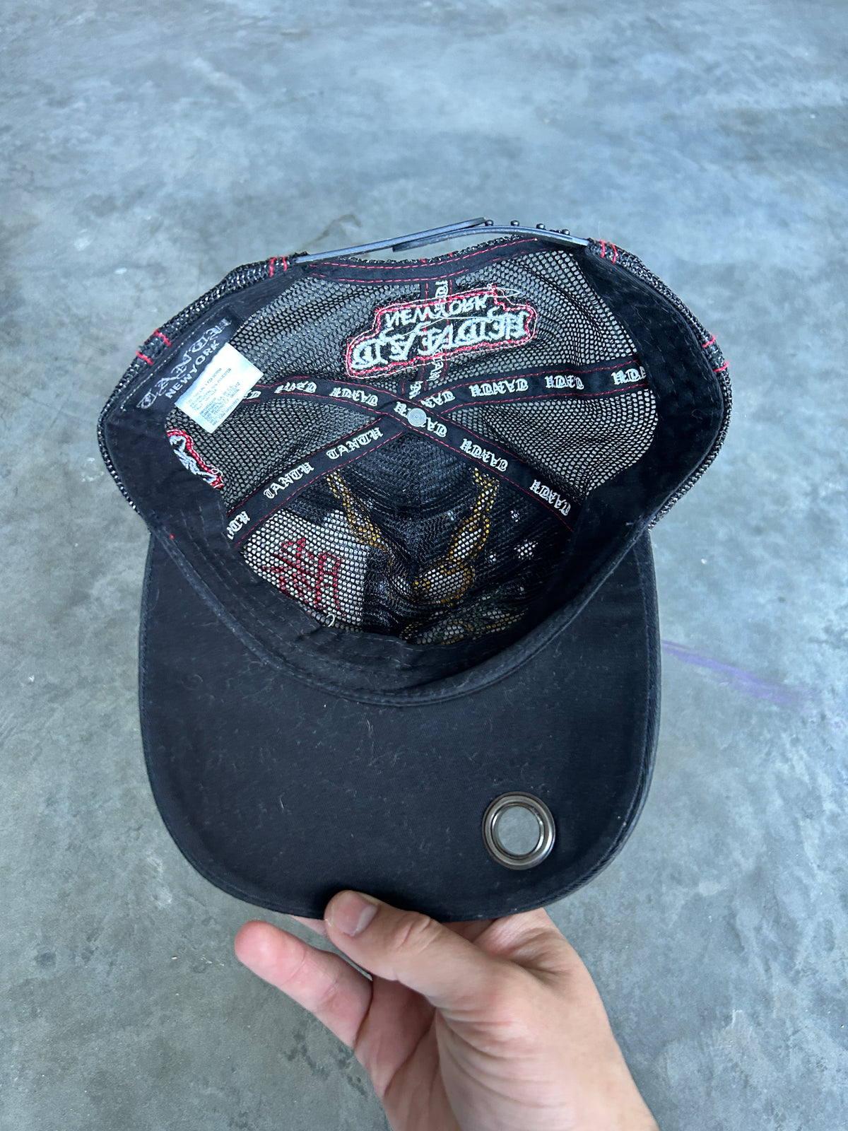 Y2K New York Brand Grenade Mesh Trucker Hat