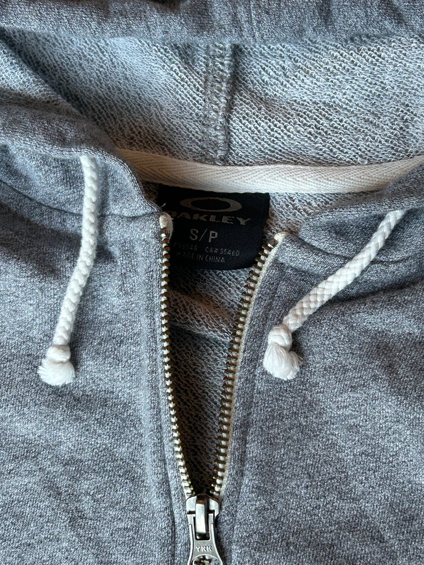 Y2K Oakley Software Heather Grey Zip Hoodie (S)