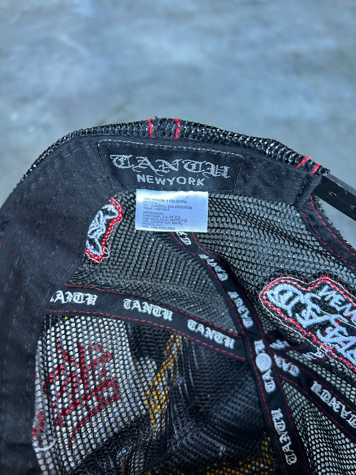 Y2K New York Brand Grenade Mesh Trucker Hat