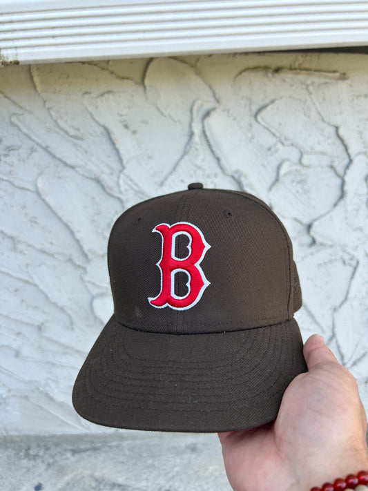 Brown Red Sox Fitted Hat (7 1/4)