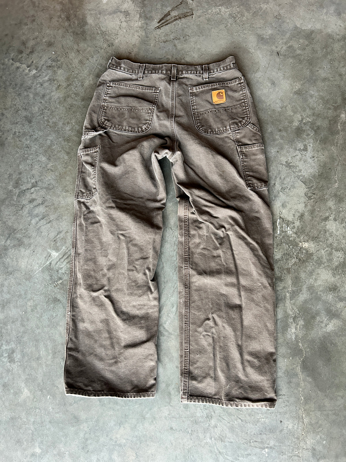 Vintage Faded Brown Carhartt Dungarees (34x30)
