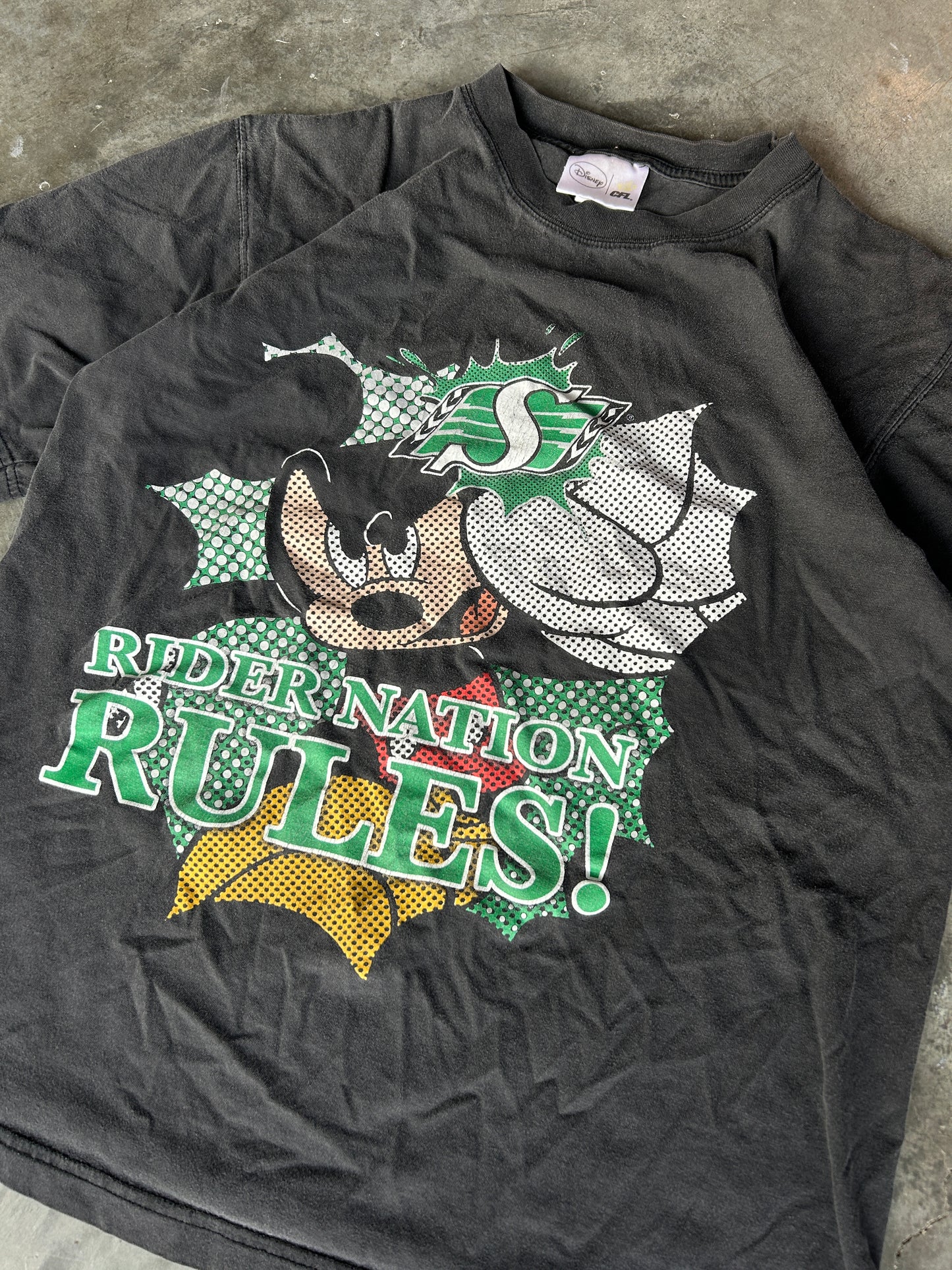 Saskatchewan Roughriders Mickey Mouse Collab Tee (S/M)