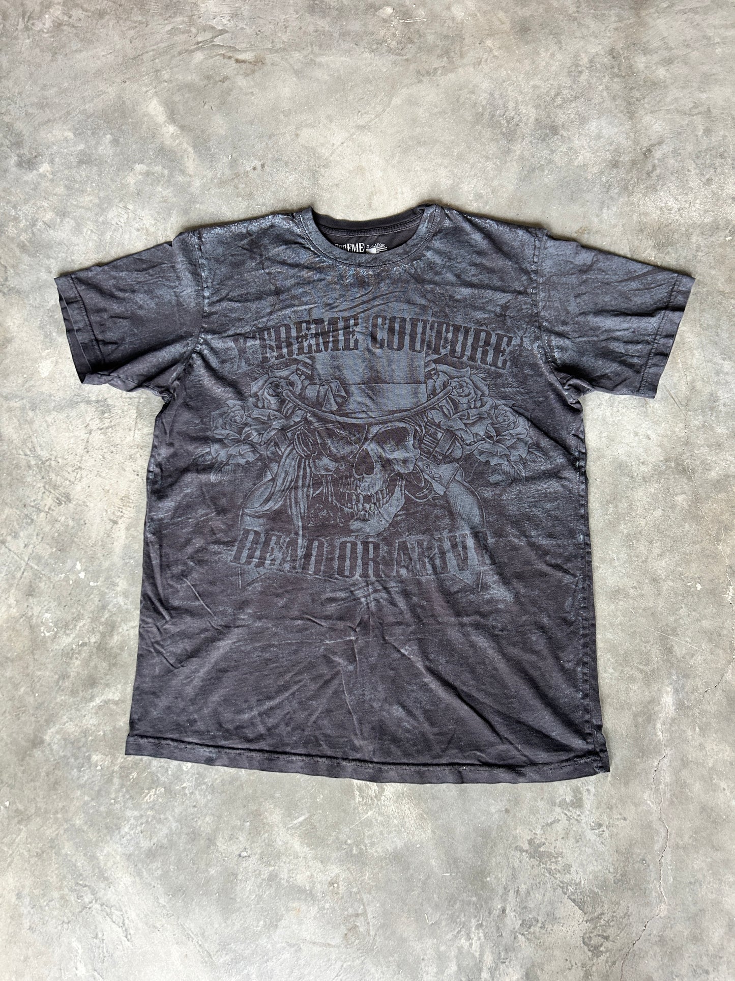 Y2K Xtreme Couture Skull AOP Tee (XL)